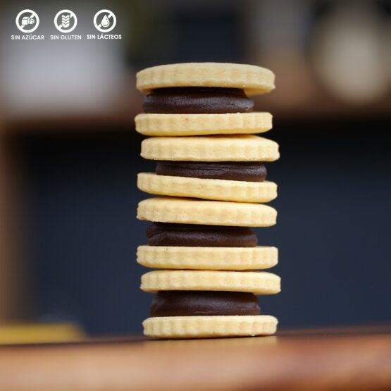 Alfajores con fudge vegano