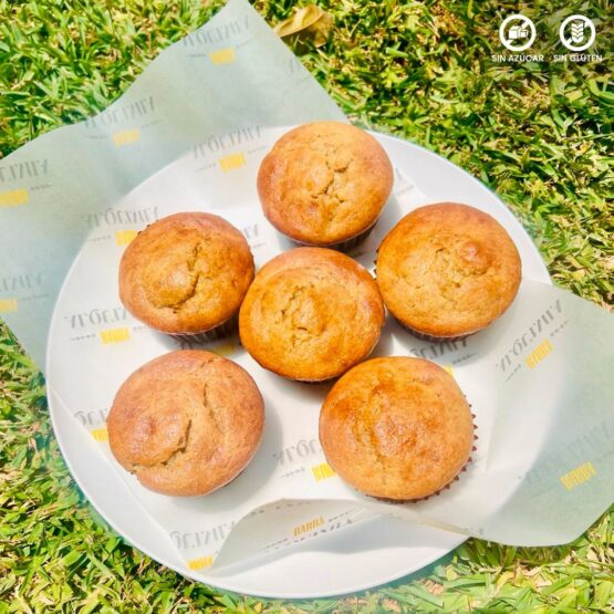 Muffin plátano y yogurt griego